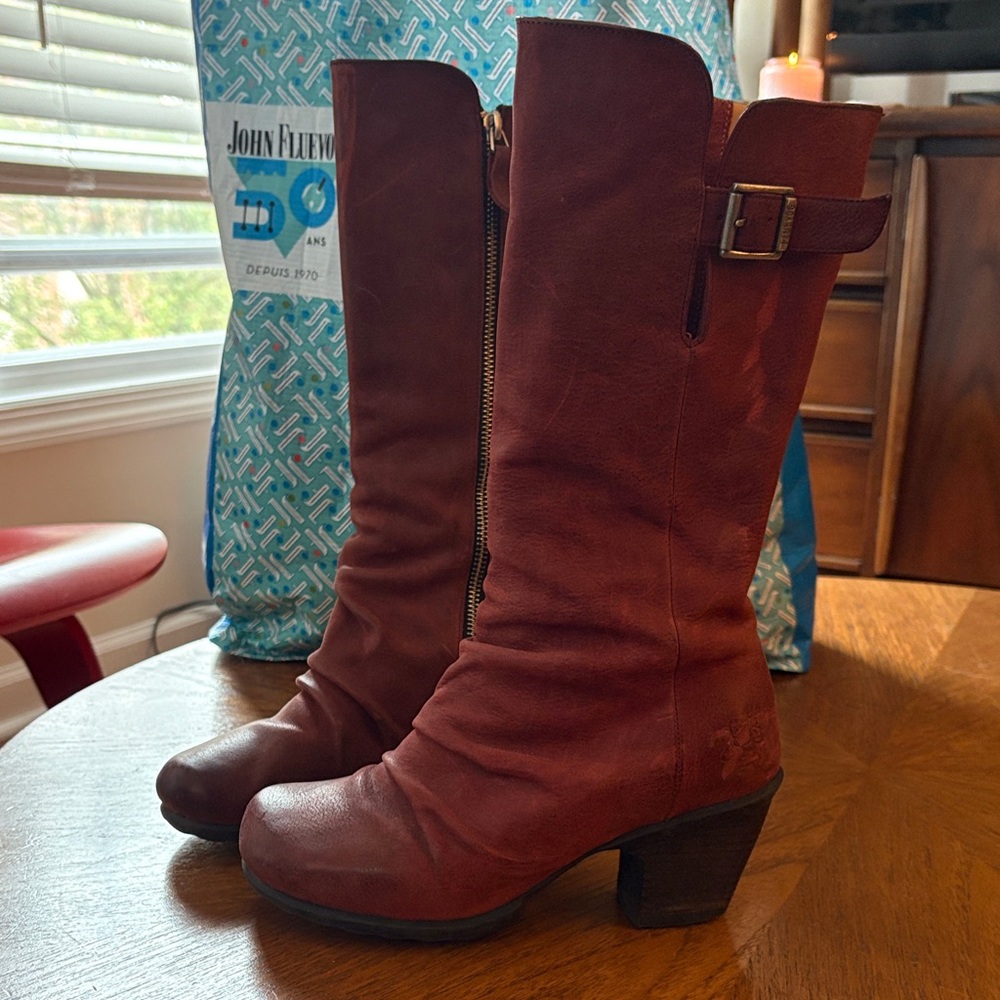 John Fluevog Red Kanawa Boots